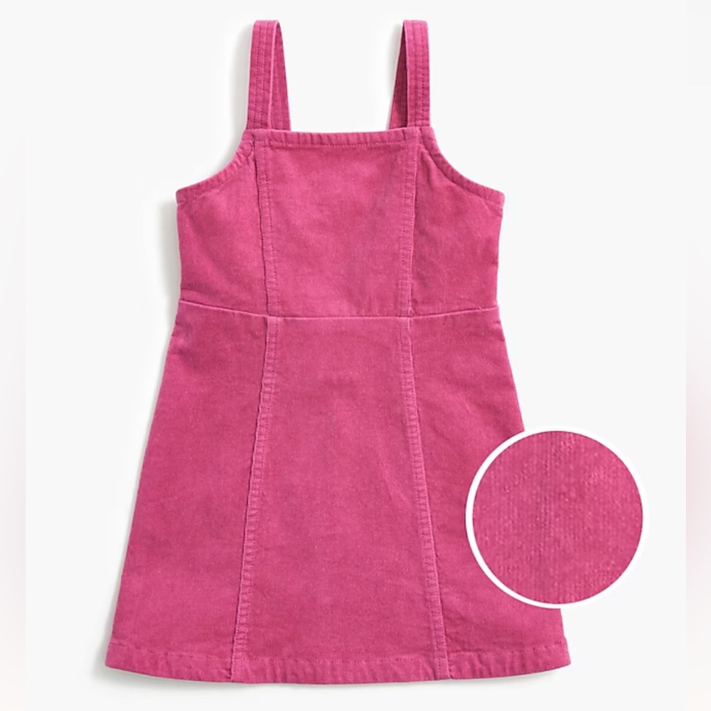 Crewcuts Girls Size 14 Pink Corduroy Jumper Dress Like New